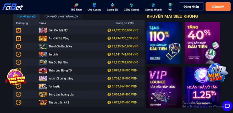 Sảnh game bài và đá gà đặc sắc tại bet169